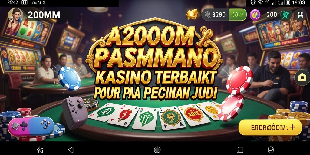 Screenshot A200M menunjukkan suasana permainan Kasino yang seru.