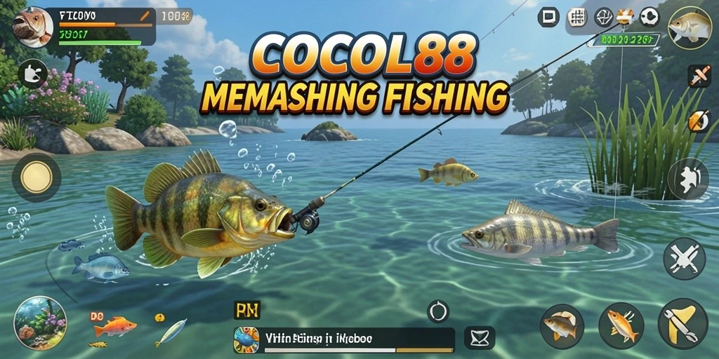 Tangkapan ikan besar di <strong>COCOL88</strong> dengan latar belakang laut biru.