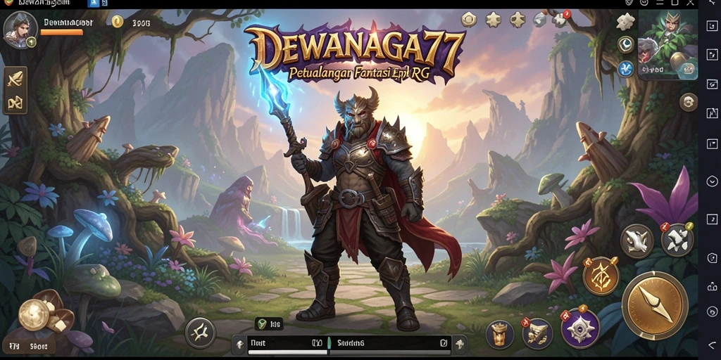 Tampilan gameplay seru dalam dunia fantasi DEWANAGA77.