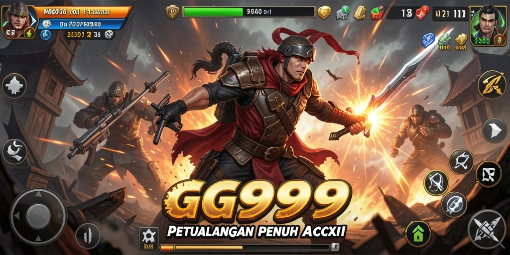 Tampilan gameplay GG999 yang memukau dengan aksi yang penuh adrenalin.