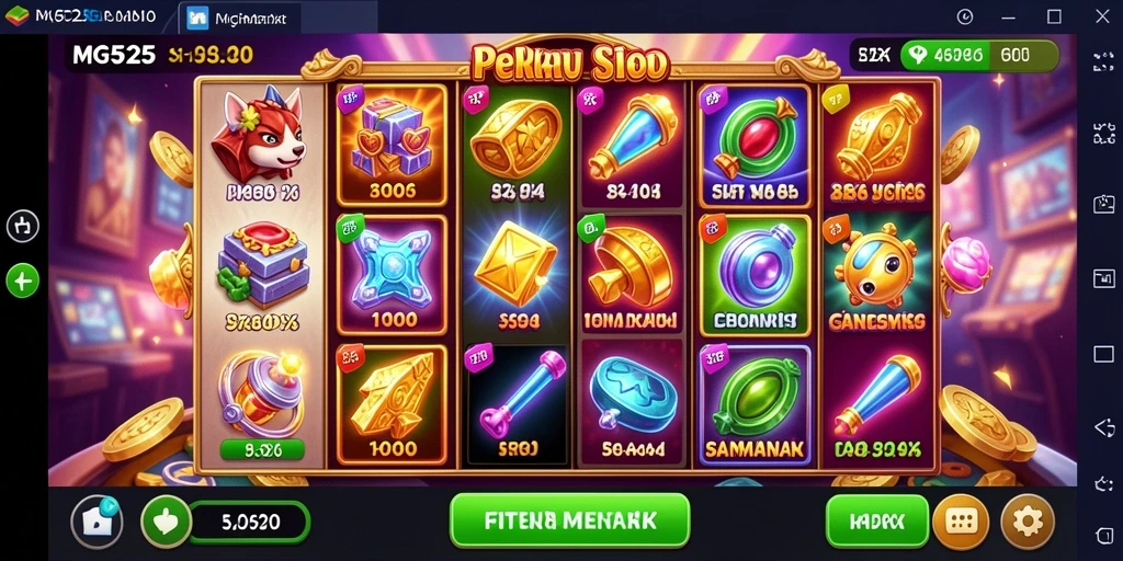Tampilan gameplay MG525 dengan fitur slot yang mengesankan.