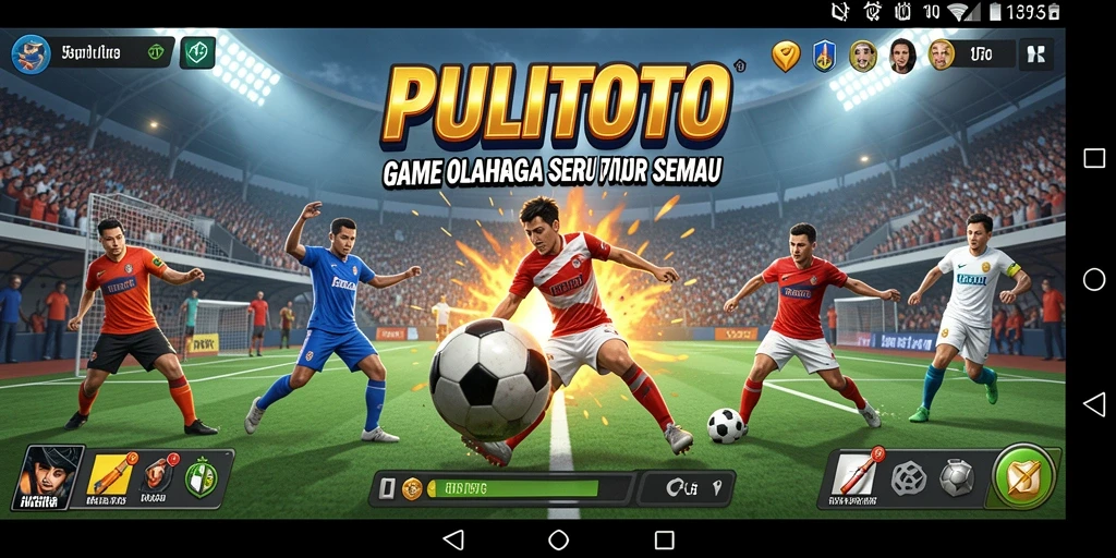 Screenshot utama PULITOTO menampilkan momen seru di permainan olahraga.