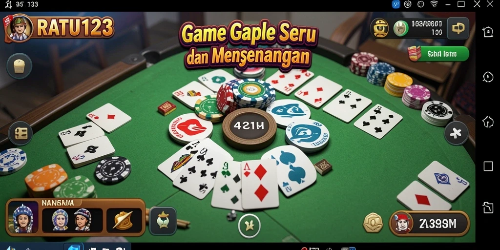 Screenshot gameplay Gaple yang seru di RATU123.