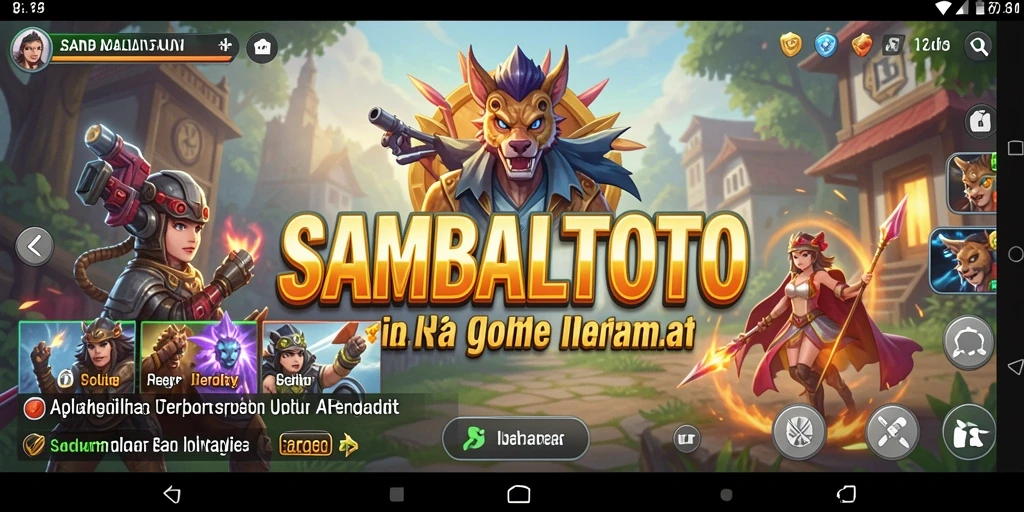 Tampilan antarmuka aplikasi SAMBALTOTO yang user-friendly dan modern.