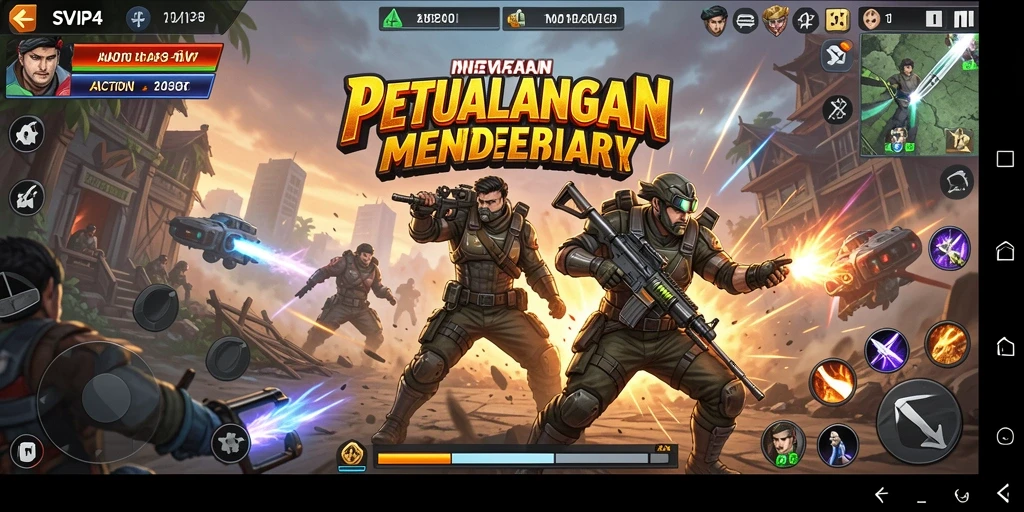 Screenshot gameplay SVIP4 menampilkan aksi bertarung yang mendebarkan.
